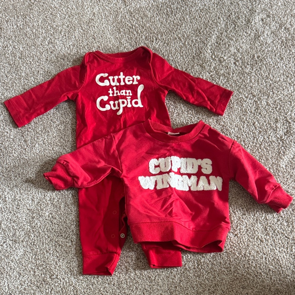 0-3 month Red Baby Valentine clothes